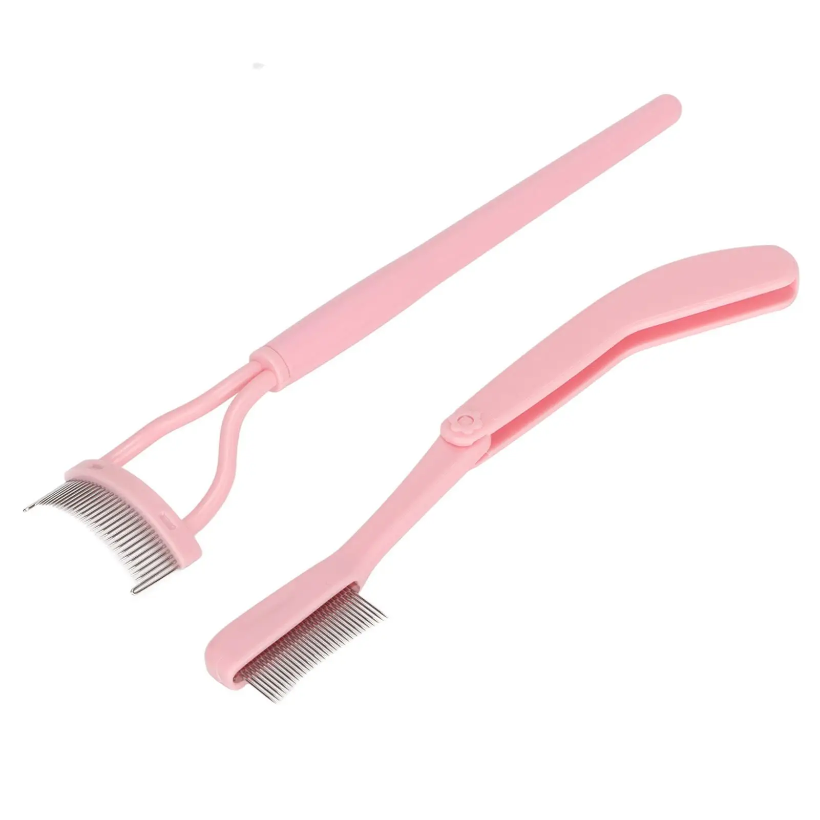 2Pcs Eyelash Separator & Grooming Brush Set - Plastic Handle Eyebrow Comb & Lash Tool for Flawless for makeup