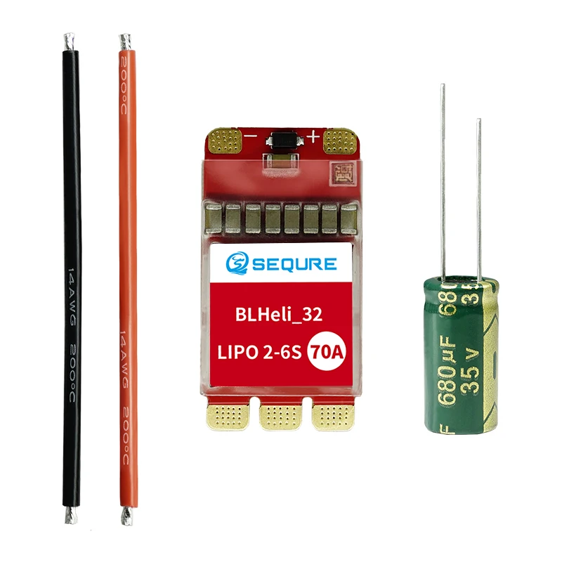 SEQURE 2670 Bezszczotkowy ESC 2-6S Lipo zasilany sprzętem 70A BLHeli_32 |   AM32 Obsługuje częstotliwość PWM 128 KHz Odpowiednia dla wyścigów FPV