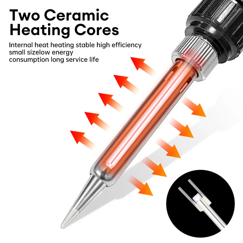 80W Wired Constant Temperature Soldering Iron with internal heating LED Digital Display Adjustable Temperature Soldering Iron