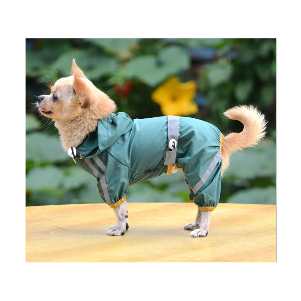 

Pvc Dog Raincoat Xs Dark Green For Small Medium Dogs Waterproof Lightweight Pet Rain Jacket For Puppies Outdoor Use
