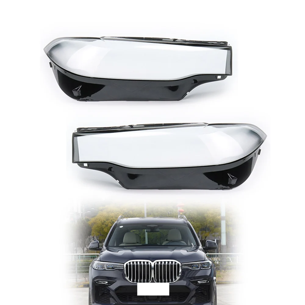 

For BMW X7 G07 X7M 2019 2020 2021 2022 Car Front Headlight Cover Headlamp Lampshade Lampcover Head Light Lamp Caps Lens Shell