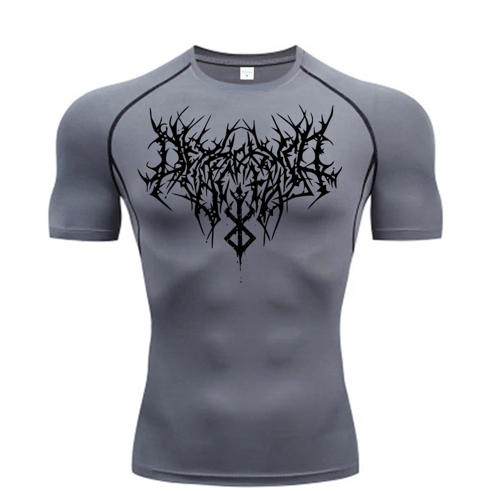 2025 Milk Silk Fitness T-shirt Men's Muscle Gym Compression Sportswear Quick-drying Breathable Sports Bottoming Shirt S-3XL image 5