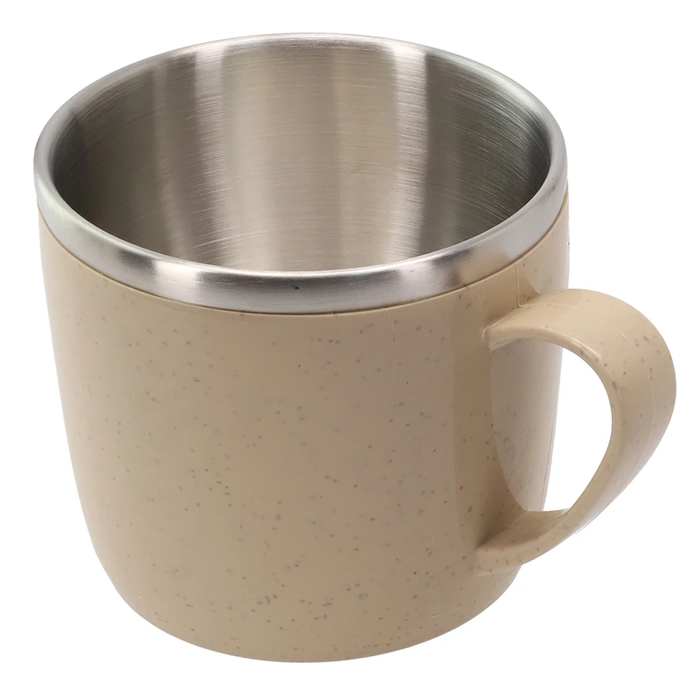 Stainless Steel Cup Double-Layer Shatterproof Anti-Scalding Coffee Tea Mugs Household Outdoor Anti-drop Water Cup Supplies