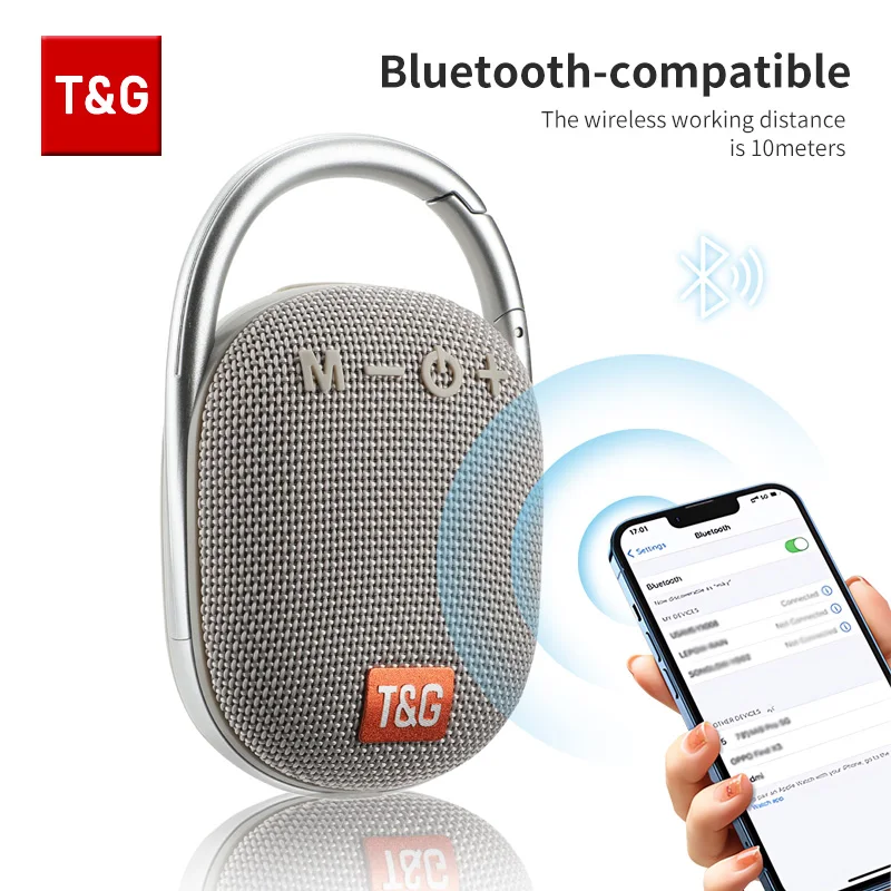 TG321 Portable Bluetooth Mini Speakers Outdoor TWS Music Player Box Audio LED Lights Outdoor Subwoofer Support USB/TF card New