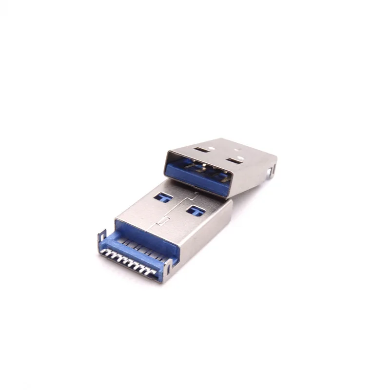 For USB 3.0 Male USB Male Sink Board Straight Stick Board - Pin SMT Patch, Column Free Blue Glue USB a Male