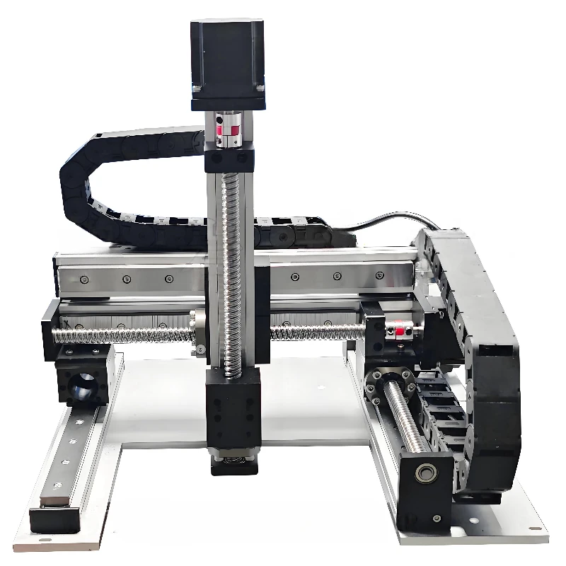 روبوت XYZ المرحلة الخطية CNC راوتر بمحركات 3 محاور جسرية روبوت الحركة الخطية الكرة المسمار دليل السكك الحديدية