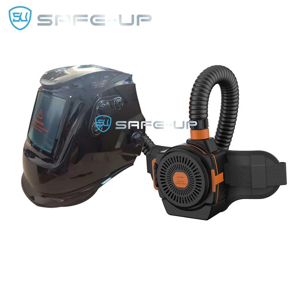 Factory Air Fed Powered Respirator PAPR Auto Darkening Welding Helmet Mask for Welder Machine Dust Air Purifying