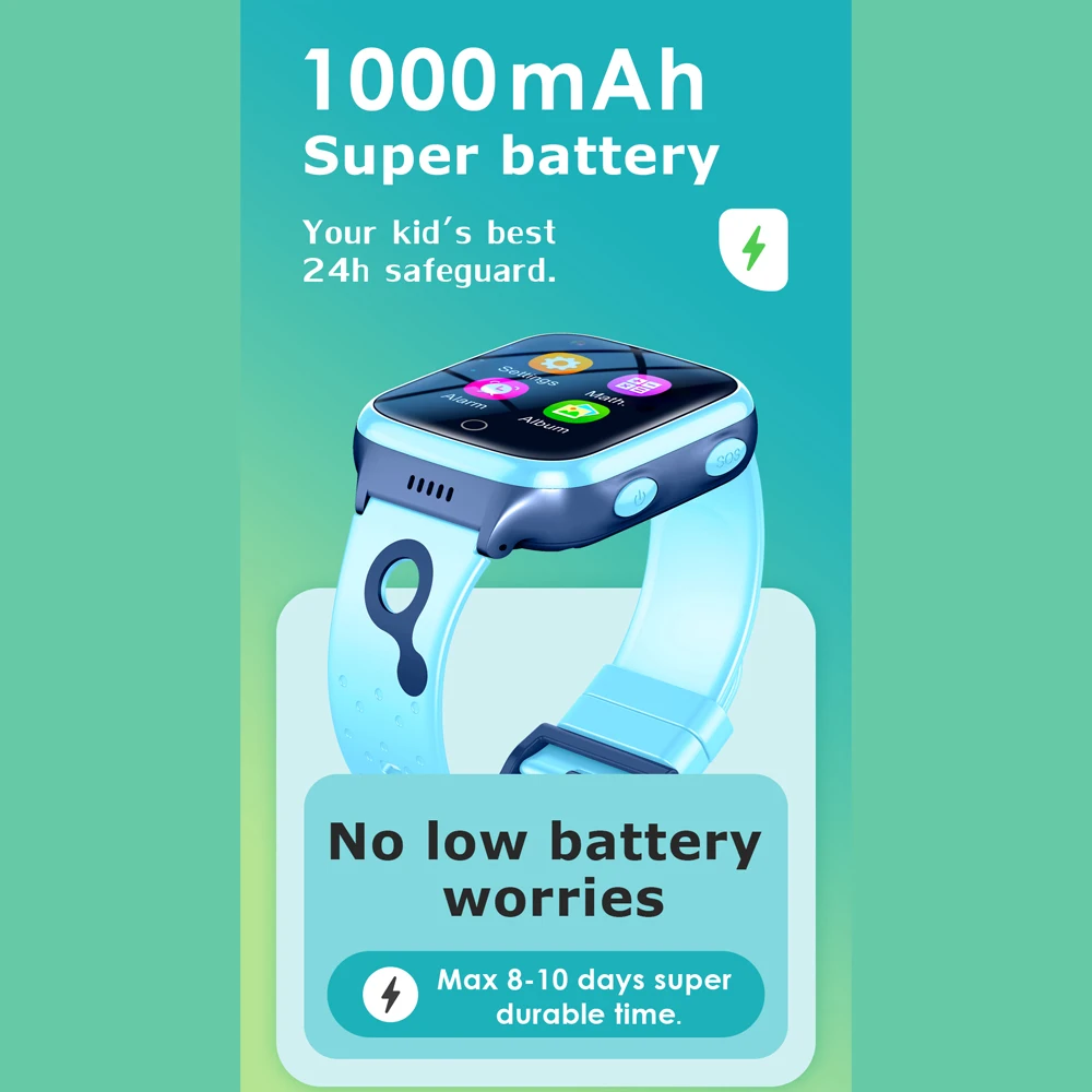 2025 ใหม่ 4G เด็กสมาร์ทนาฬิกากล้อง SOS กันน้ํา GPS WIFI Video Call Monitor Tracker ตําแหน่ง LBS Smartwatch นาฬิกาเด็ก