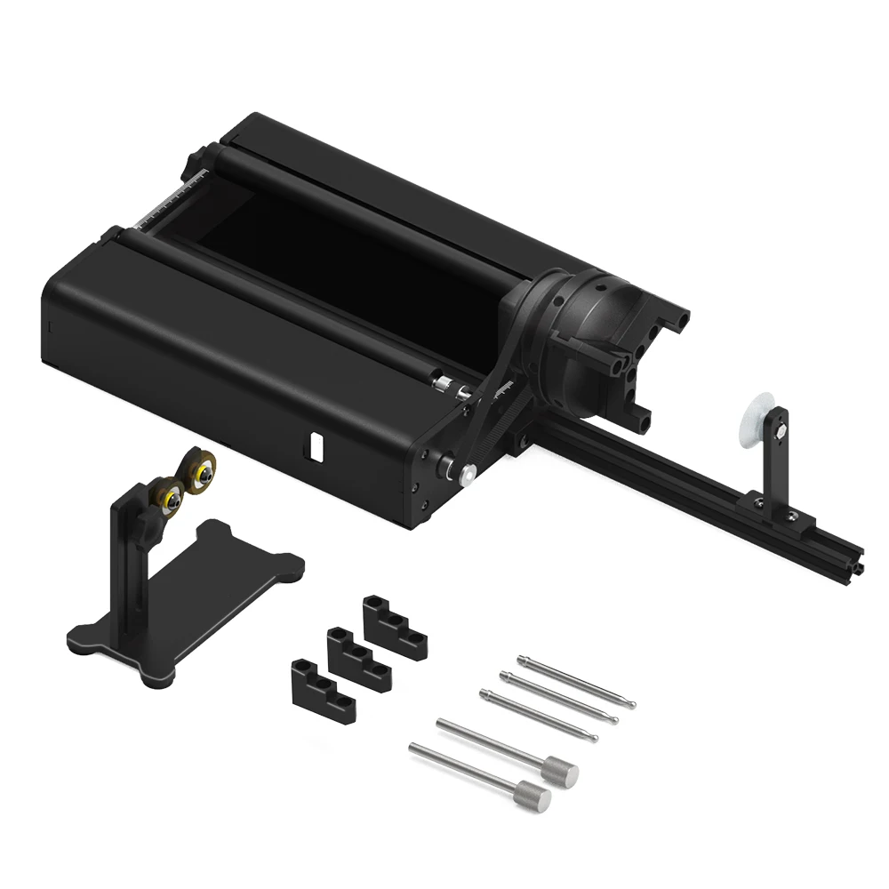 Imagem -02 - Twotrees Tr2 Pro Módulo Rotativo Cnc Máquina de Gravura a Laser Y-eixo Rotativo Rolo Gravura Módulo para Escultura em Objetos Cilíndricos