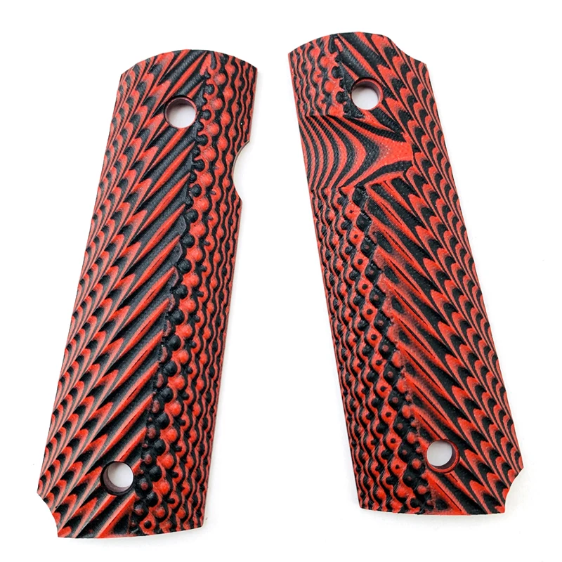 Imagem -05 - Peacock Pattern Grip Handle Patches Escalas de Tamanho Completo Faça Você Mesmo Fazendo Acessórios Material de Substituição Cores G10 1911 Modelos