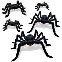 2024 Halloween Big Plush Spider Halloween Decoration Party Props Outdoor Big Spider Decoration Room Mischief Big Spider