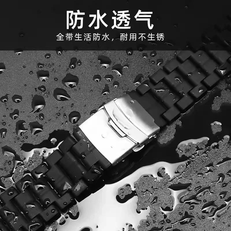 High quality Plastic Fiber Waterproof Strap For Luminox Men's Military Black Watch 3051 3160 3080 6402 Sports watchbands 23mm image 2