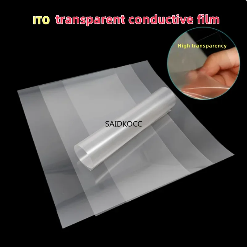 SAIDKOCC 300x203 мм ITO Прозрачная Onductive Film толщиной 0,125 мм ПЭТ-пленка Изоляция экрана компьютера сотового телефона, настраиваемая