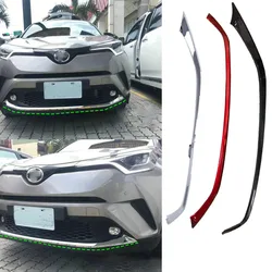 Bumper Trim Protection Stick Head Racing Bar Bottom Grid Grill Grille Frame Edge For Toyota C-HR CHR 2017 2018 2019 2020 2021