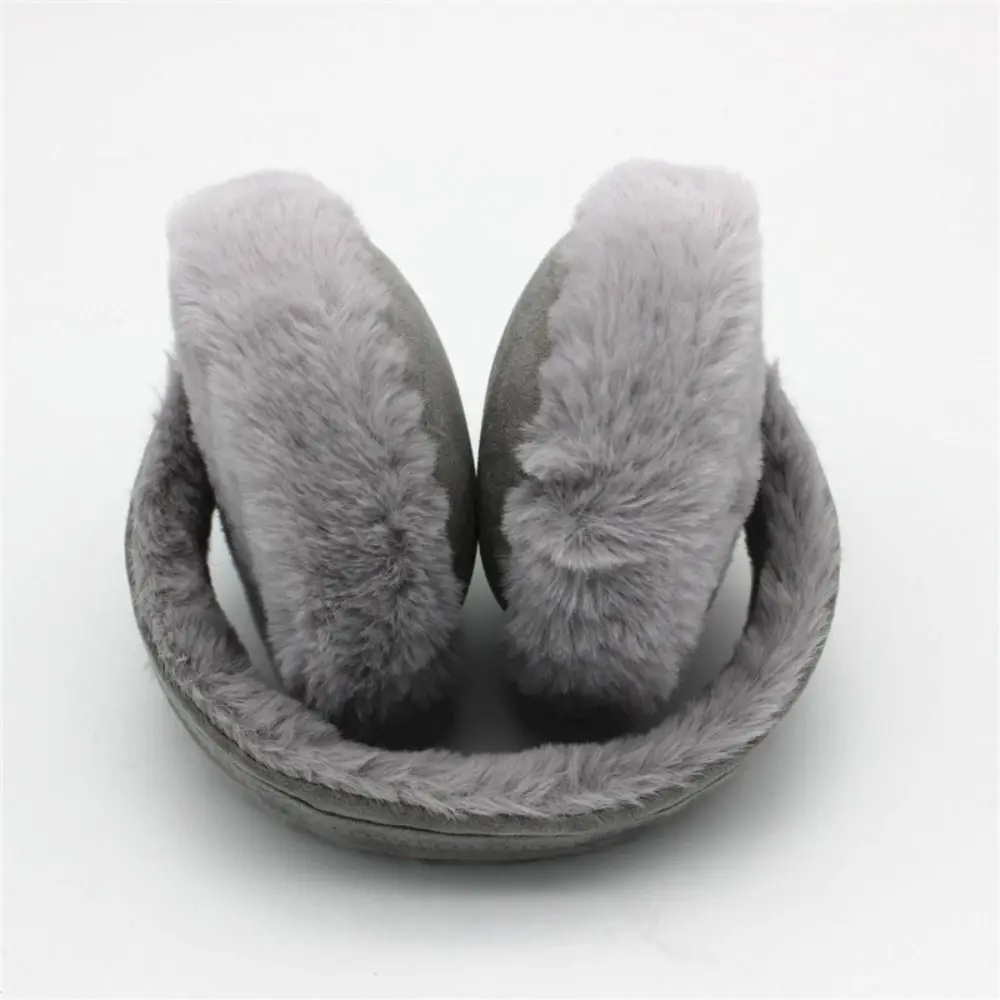 Outdoor Women Men Ear Warmer Fluffy Ear-Muffs Soft Plush Earmuffs Winter Warm Foldable Earflaps