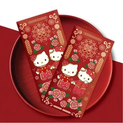 Sacos Envelope Vermelho Kawaii Sanrio, Acessórios Bonitos para Celebração do Casamento, Boa Sorte Brinquedos para Meninas, Presente, 10Pcs