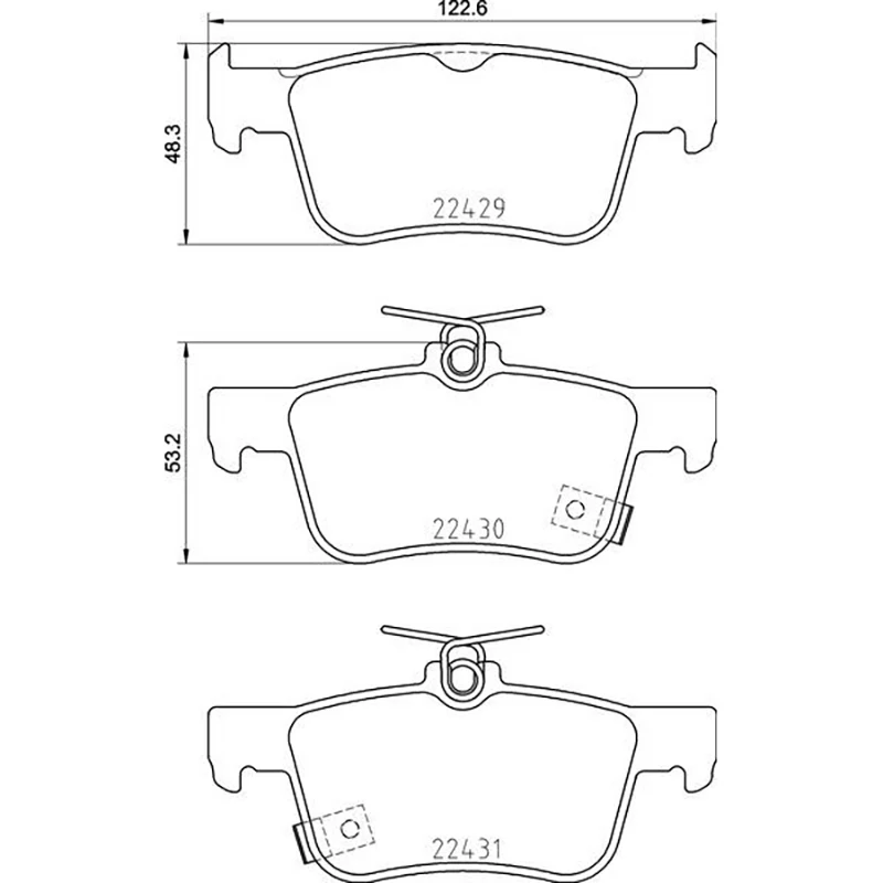 ORIGINAL Brake Pads P28089N D1878 9106 D1878 9334 Suitable For HAVAL HONDA OEM 3502110XKZ1DA  43022TBAA02 43022TGHA11 etc