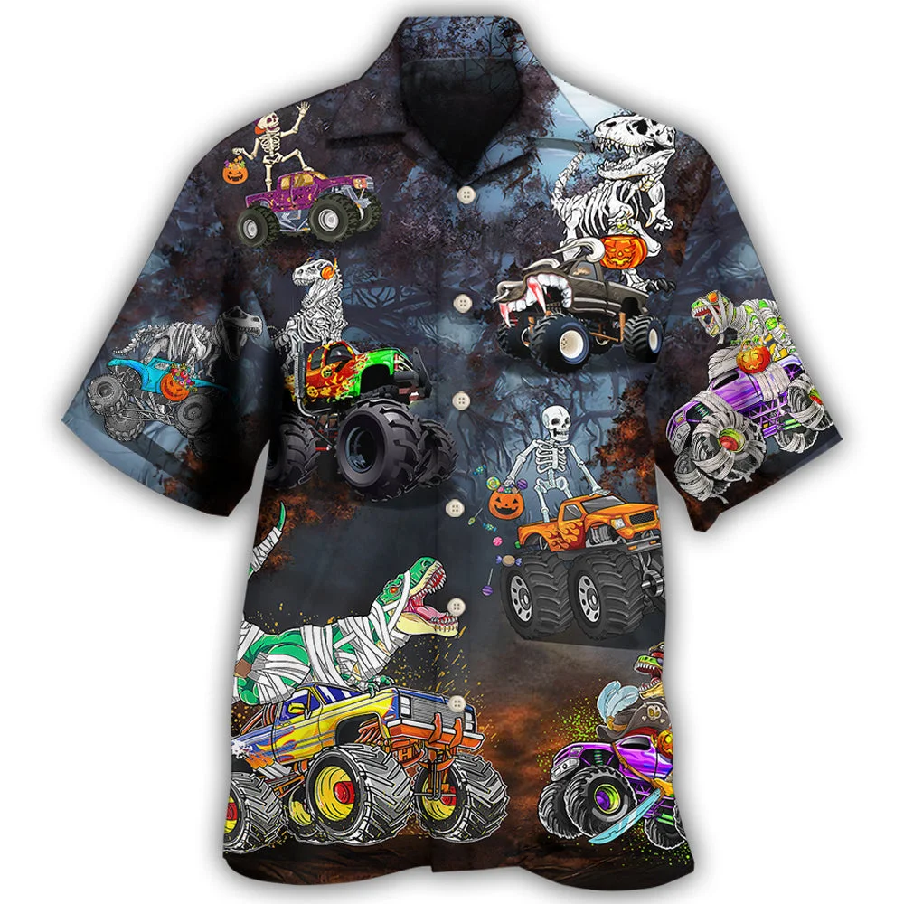 Designer Men\'s Hawaiian Shirt Cuban Collar For Men 3d Mechanical Locomotive 2024 Summer Fashion Cool Short Sleeve Tops