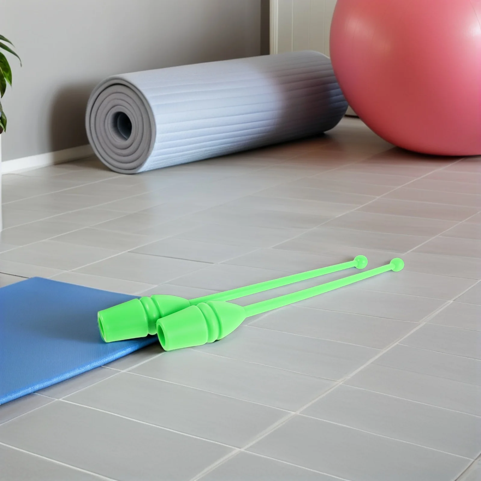 

2Pcs Rhythmic Gymnastics Stick Portable Ergonomic Fitness Tool Equipment for Home School Gymnastics Role