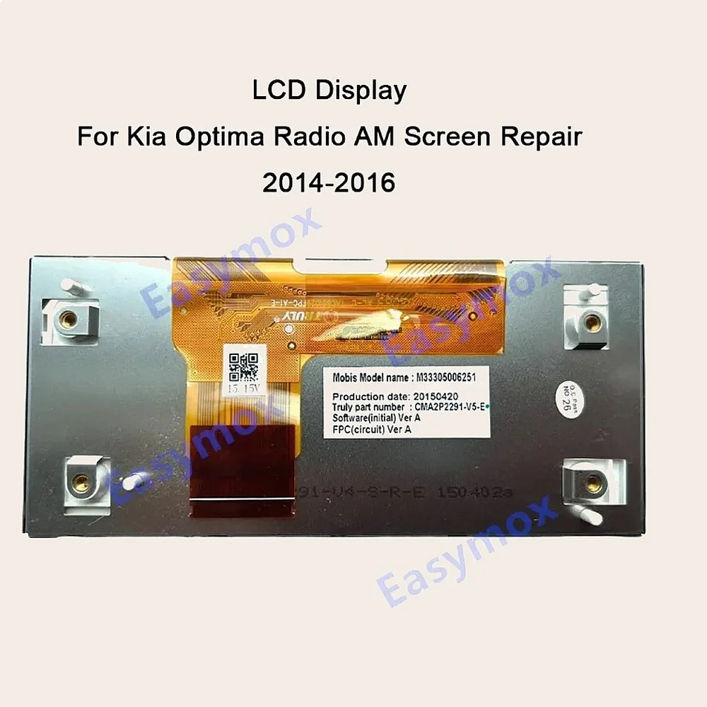 Car LCD Display Screen Replacement for Kia Optima 2014-2016 96170-2TBA0CA Radio MP3 Sirius AM Touch Panel Repair