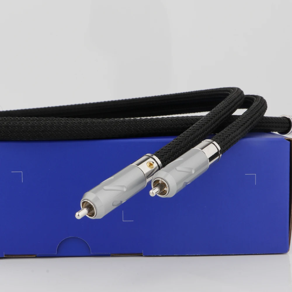 Monosaudio Reines Silber RCA-Signalkabel Audio-Verlängerungskabel PS75R1R Mit Reinkupfer Rhodium-beschichtetem RCA-Stecker – Detail 2