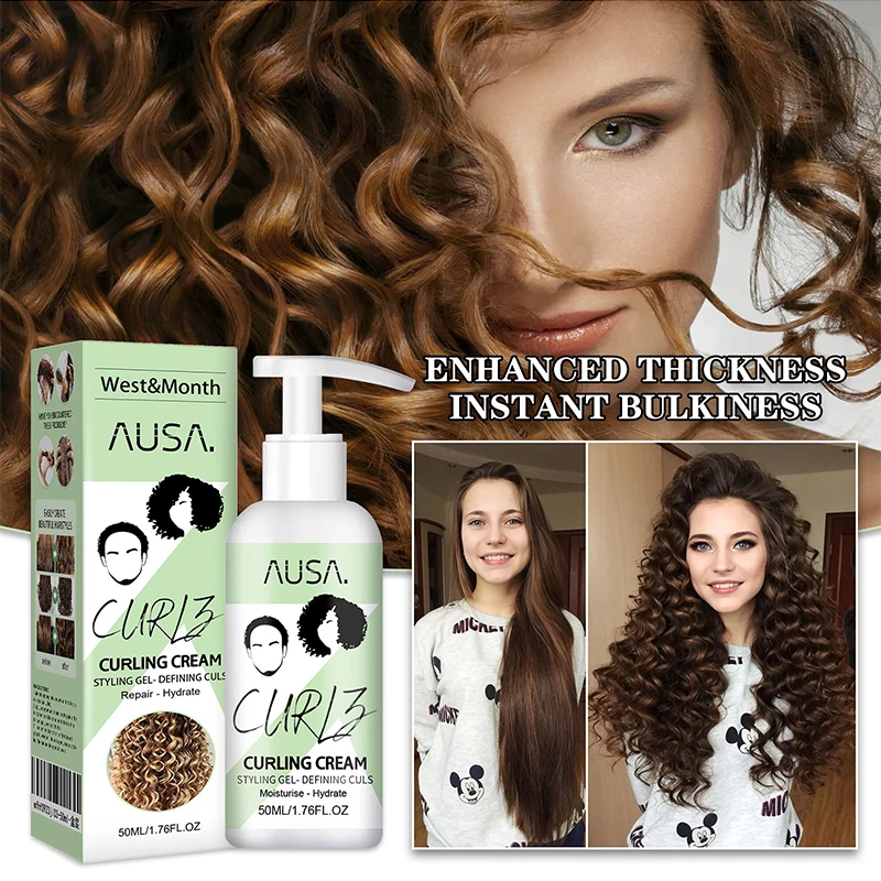 50ml Curly Hair Elastin Volumizing Hair Conditioner Volume Lift Styling Fluffy Cream Defining Moisturizing Elastic Strong Hairs