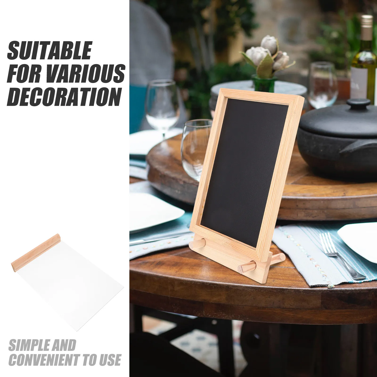 Chalkboard Sign Double Sided Wood Base Menu Price Writing For Restaurant Store Display Small Chalkboard Message Board