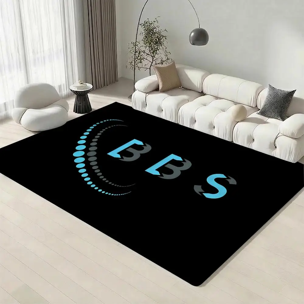 Wheel Brand B-BBS WheelsS Floor Mat Eco-Friendly Flannel Doormat Non-Slip Odorless Soft Short Plush Indoor Floor Rug