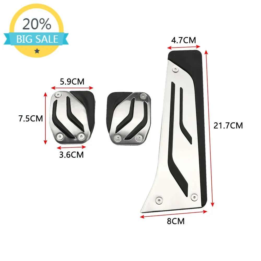

Car Pedals Kit for BMW X5 X6 F15 F16 E70 E71 E72 2008 - 2018 AT Accelerator Gas Brake Footrest Pedal Cover LHD Stainless Steel