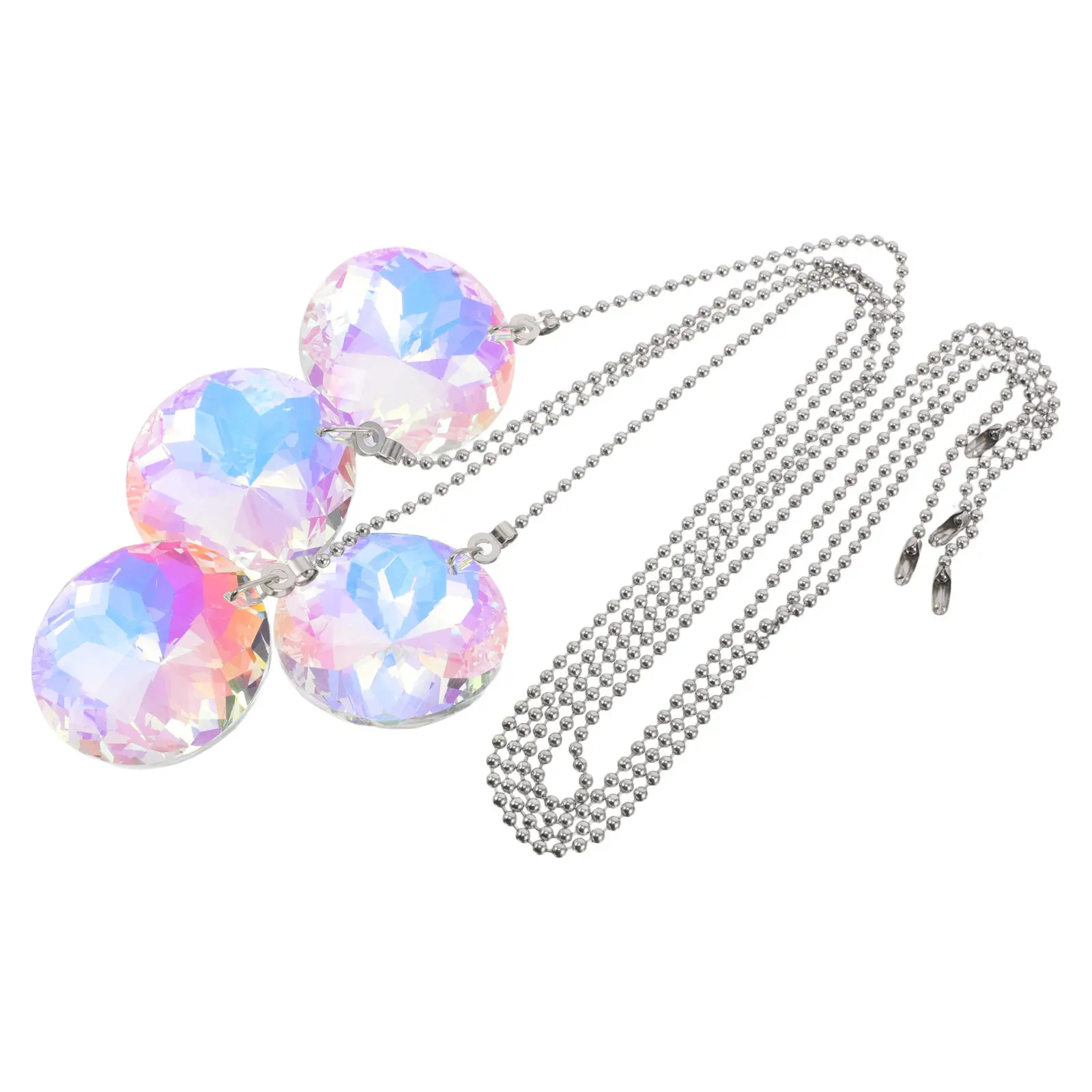 4Pcs Crystal Ceiling Fan Pull Chains Decorative Unique Water Drop Pendant Extension Cord for Light Fixtures Lamps