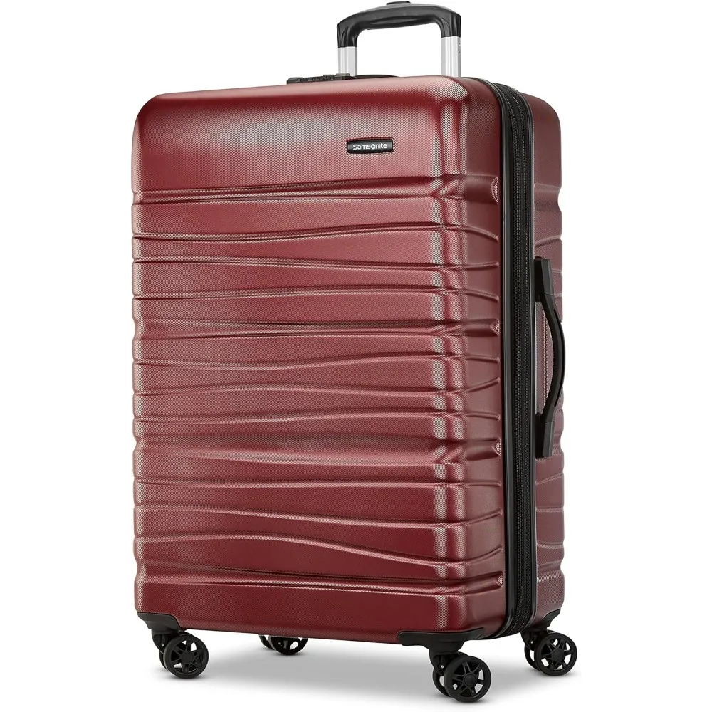 

Samsonite Evolve SE Hardside Expandable Luggage with Double Wheels, Matte Burgundy, Large Spinner