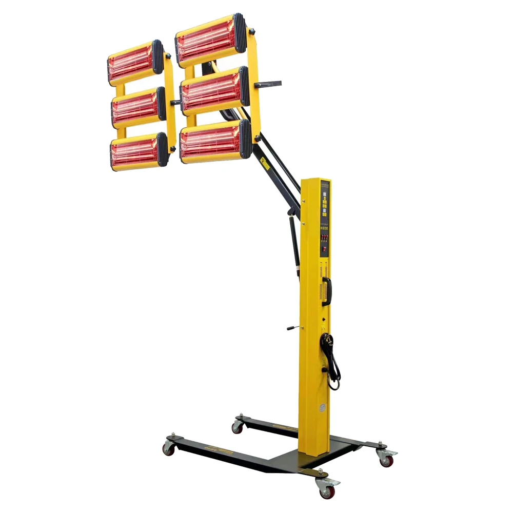 

Professional 6-Light Shortwave Infrared Paint Curing Lamp Steel Material