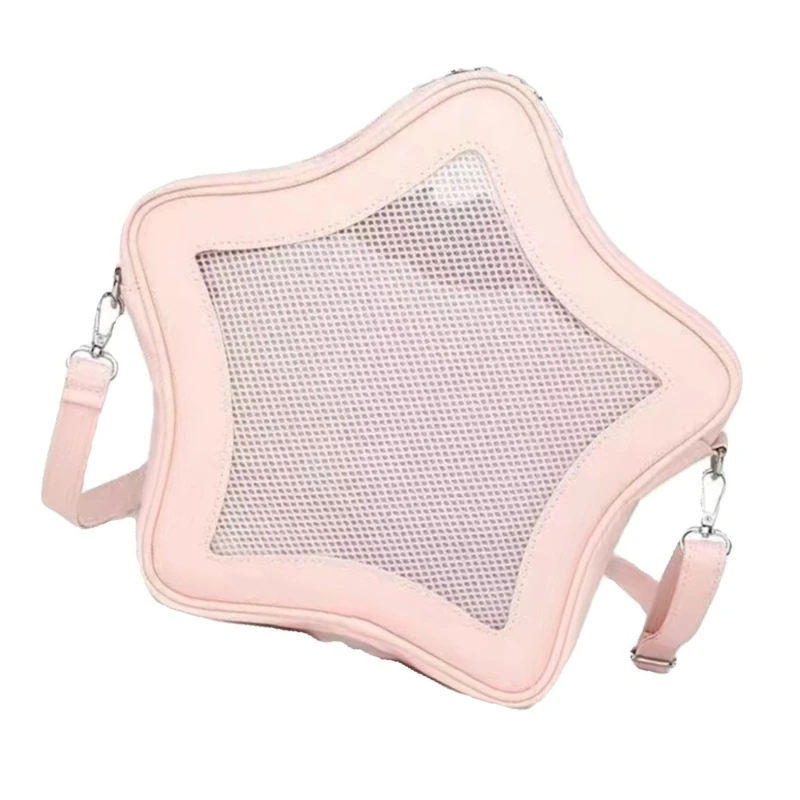 Youthful Fashion Shoulder Bag Star PU Leather Clear Itabag Crossbody Bag