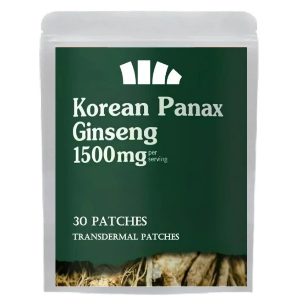 30 Patches Carlyle Korean Panax Ginseng Transdermal Patches For Energy, Focus, Performance, Vitality & Immune