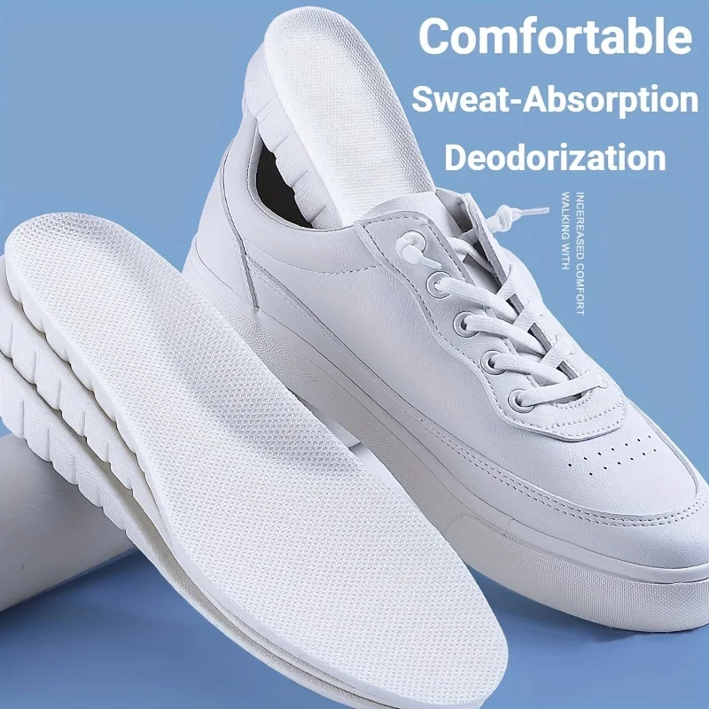 Immagine 7: 1 paio di nuove solette bianche invisibili per aumentare l'altezza delle scarpe morbide e leggere per uomo donna