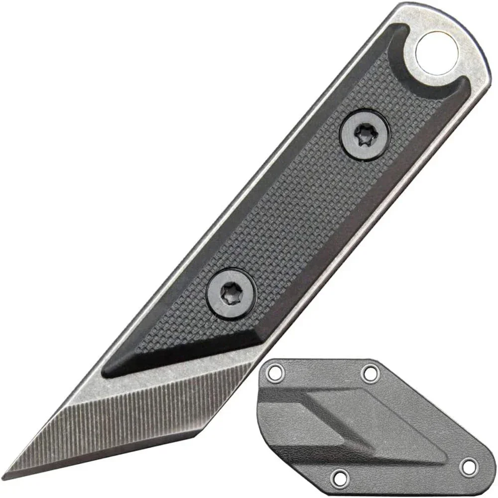 Eafengrow C1146 Fixed Blade Knife 440C Blade G10 Handle EDC Tool Neck Knife for Camping Hiking Fishing with kydex Sheath
