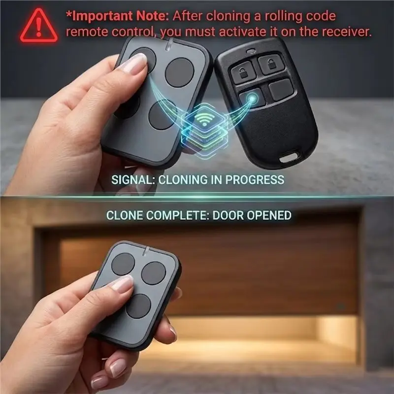Multi-In-One Auto Frequency Detection Remote 280-868Mhz Clone Gate Clicker Garage 433Mhz 868Mhz For Fixed Rolling Code B
