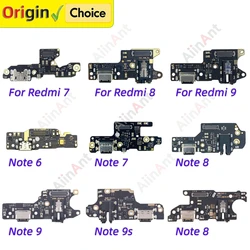 Aiinant Bottom USB Charger Board Dock Connector Charging Port Flex Cable For Xiaomi Redmi Note 6 7 8 9 7A 9A 9T 8T 9S Pro Plus