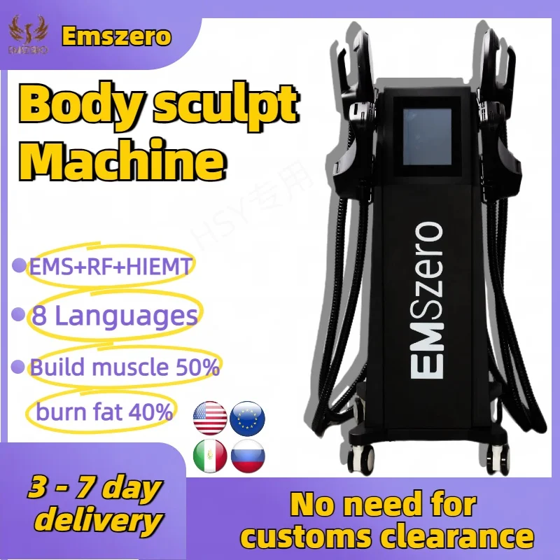 

EMSZERO Electromagnetic Stimulator Body Sculpting Nova Sculpt Muscle Shaping Equipment for Salon 6500W Muscle Sculpt Machine