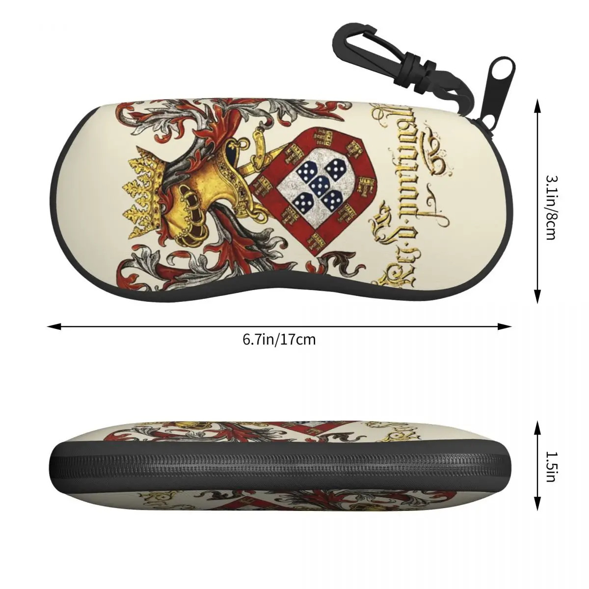 Arms Of King Of Portugal Shell Eyeglasses Case Men Women Cute Livro do Armeiro-Mor Glasses Case Sunglasses Box Pouch