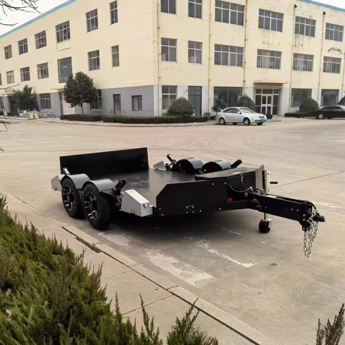 Electric Hydraulic Lift Trailer Motorcycle, Twin Axle Trailer