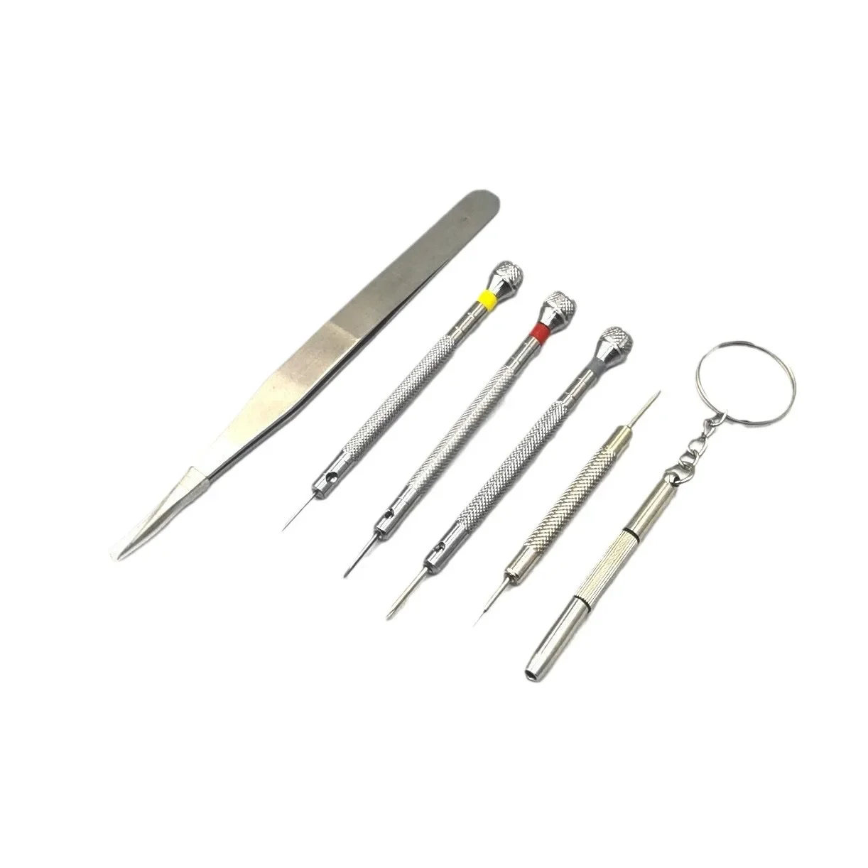 طقم إصلاح الساعة 6 في 1 - مفكات وملاقط ومجموعة أدوات شريط زنبركي لصيانة الساعة #2