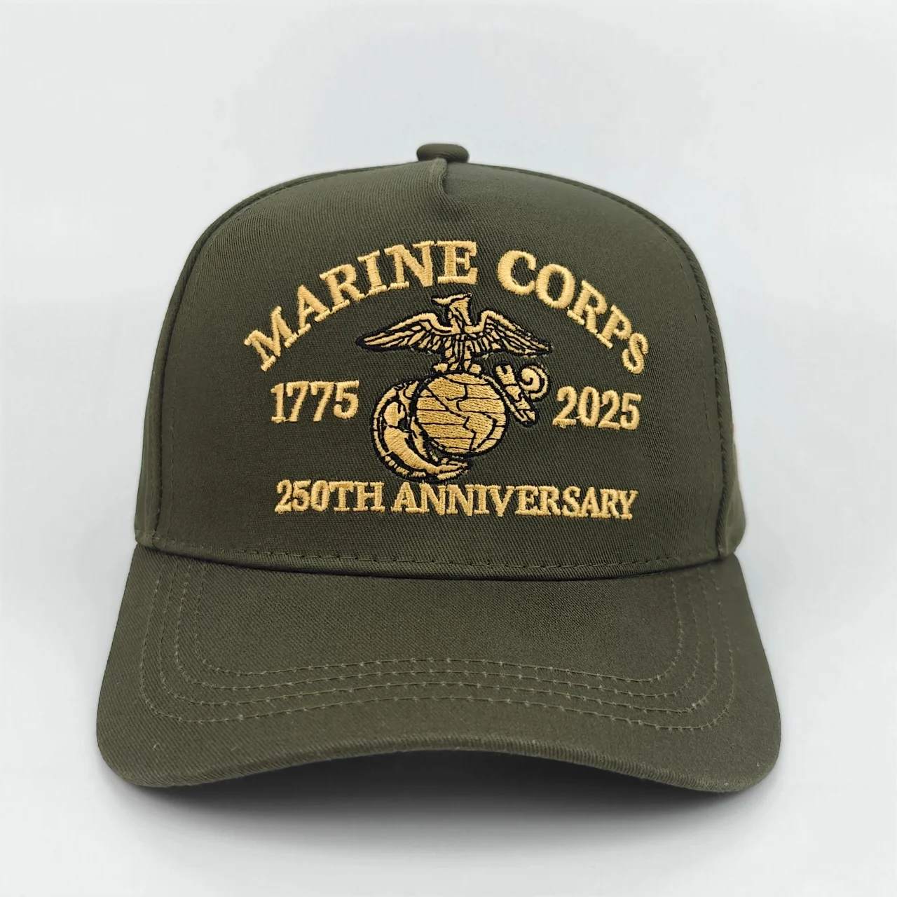 Offizielle Baseballkappe zum 250. Jubiläum des U.S. Marine Corps - Gestrickt mit 1775 - 2025 Logomuster, Verziert mit dem Amerikanischen F – Detail 9