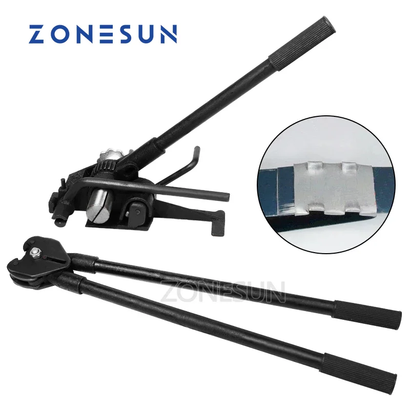 

ZONESUN HM-98 Heavy Duty Manual Steel Strip Strapping Tools Steel Strapping Packing Machines Sealers For 32mm Steel Strip