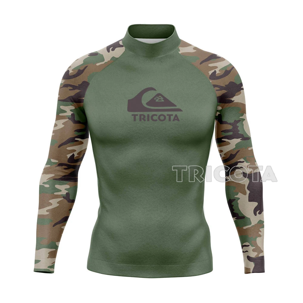 

Женский Камуфляжный купальник Rashguard, мужская пляжная одежда, купальник для дайвинга с длинным рукавом, УФ-защита, плотная одежда для серфинга, топы