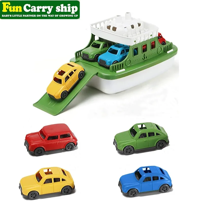 おもちゃ キッズトイ 浮遊車両 浴槽 浴室 プール ビーチ おもちゃセット 幼児用 フェリーボート ミニカー4台付き