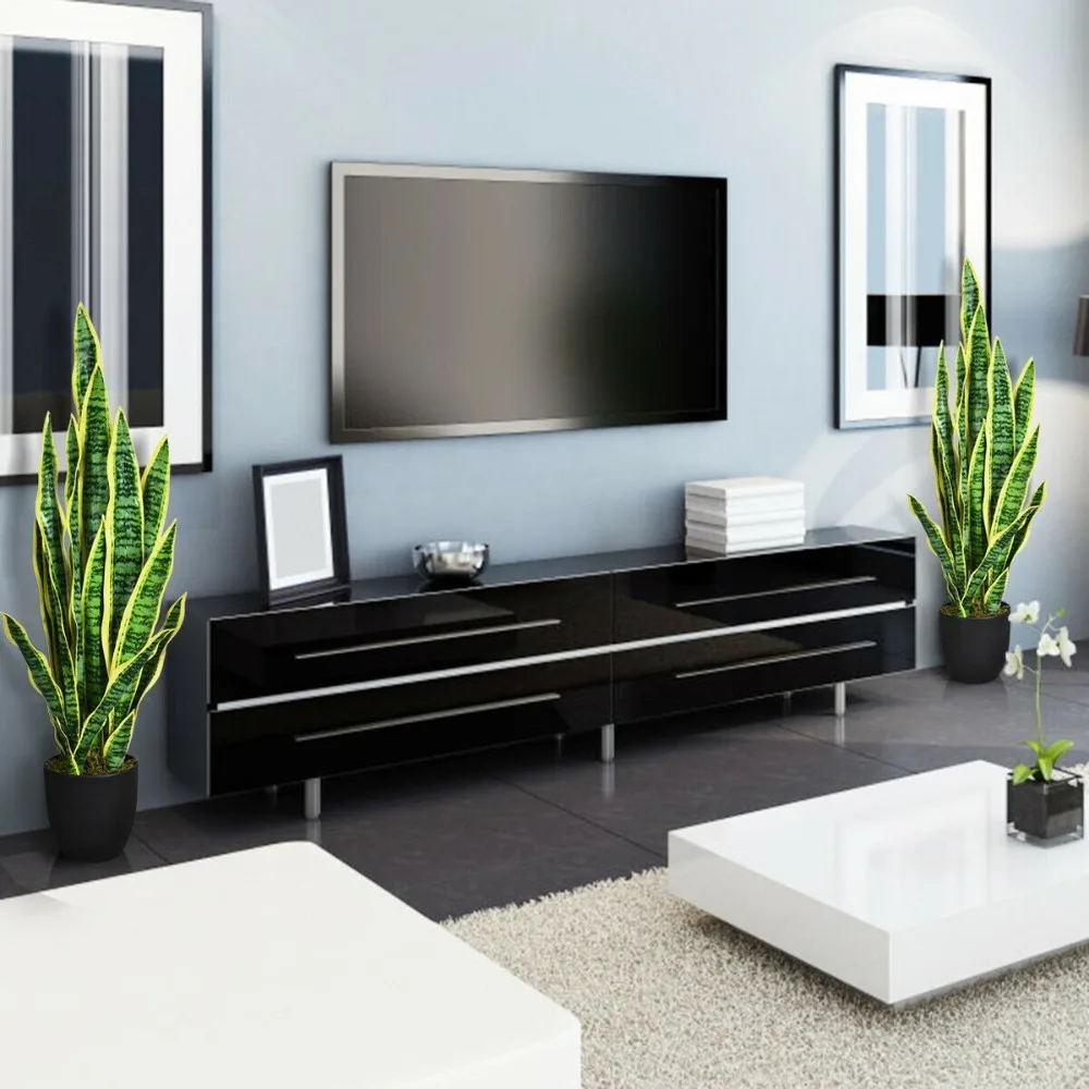 

Artificial Snake Plant 35.5" Fake Sansevieria Indoor-Outdoor Decoration Yellow