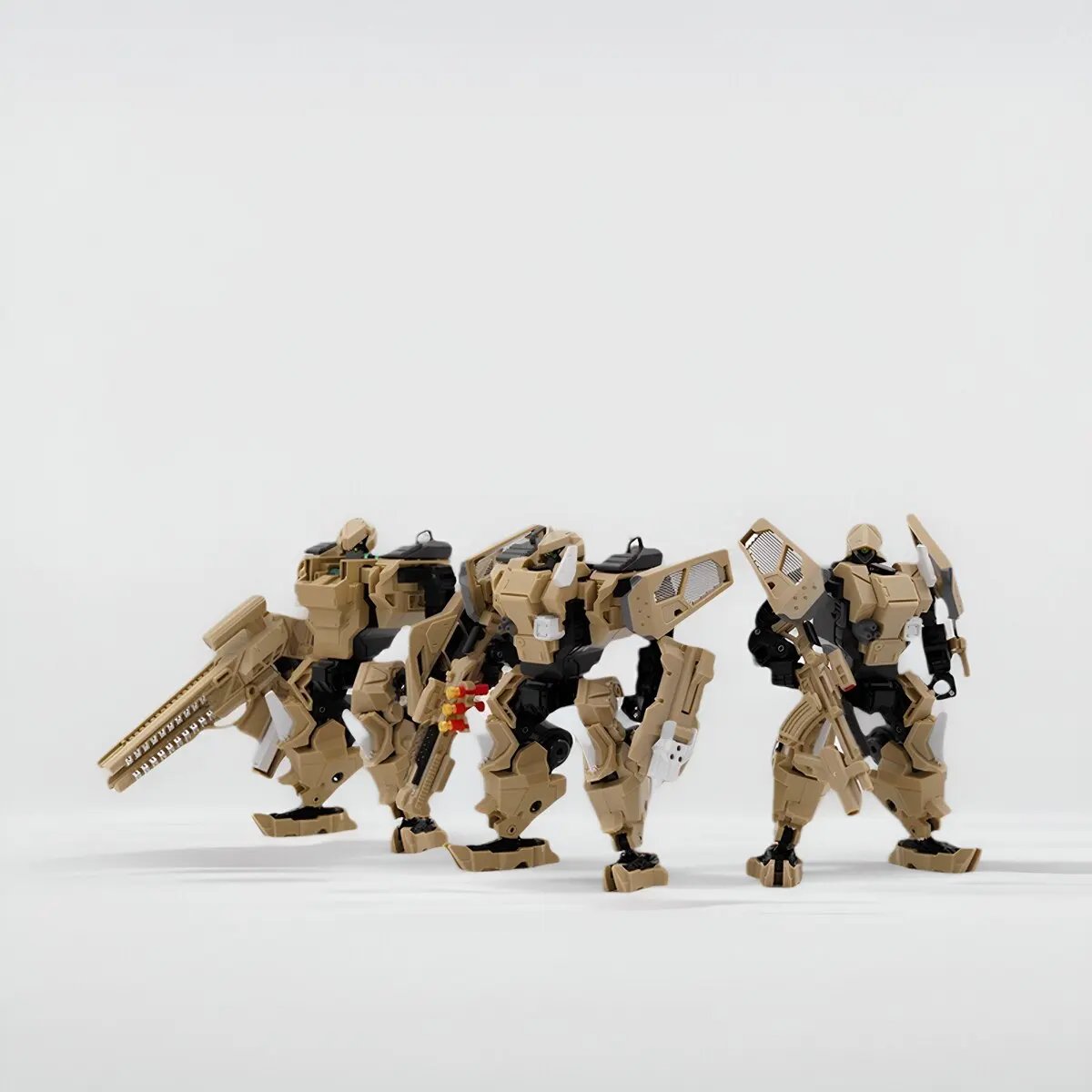 Modèle de robot mecha Emonster Em09, échelle 1/60, 10 cm, Desert Tan Ranger Squad, jouet d'action de collection pour les collectionneurs amateurs adultes