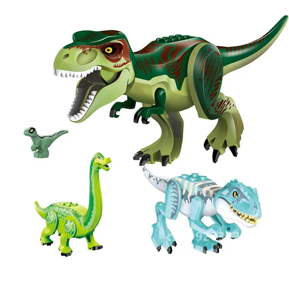 Jurassic World Dinosaur Building Block Figure Indoraptor Triceratop Christmas Toy T-Rex Velociraptor Dino Brick Gift