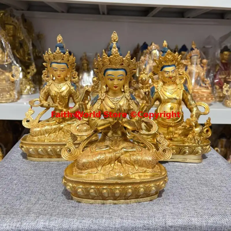 free ship Tibet Nepal Thailand Buddha statue Shadakshari Avalokitesvara Vajrasattva Jambhala HOME protection temple worship 8